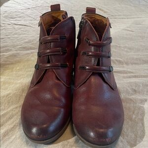 PIKOLINOS Burgundy Ankle Boots